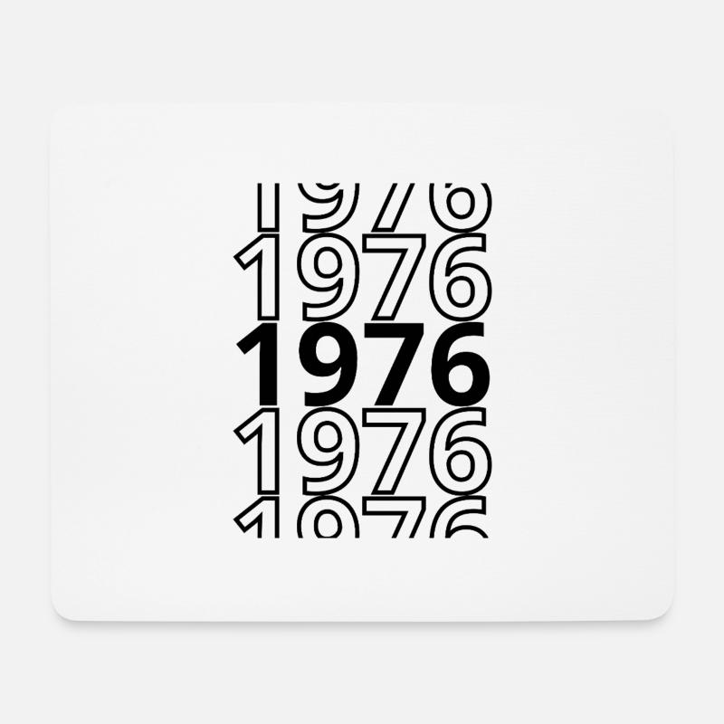 1976 1976 1976 - Mousepad (Querformat) - Weiß