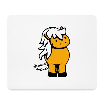 Pferd Süß Pony Fohlen Pferdemädchen Niedlich Comic - Mousepad (Querformat) - Weiß - Vorne