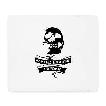 metal_skull - Mousepad (Querformat) - Weiß - Vorne