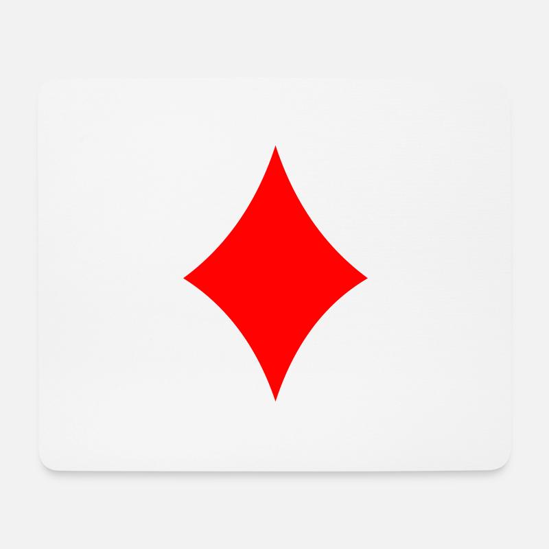 Karo - Poker - Mousepad (Querformat) - Weiß