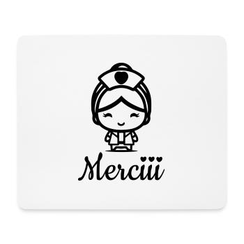 Je soutiens les infirmières - Tapis de souris (format paysage) - blanc - Devant