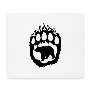 Bear Footprint - Mouse Pad (horizontal) - white - Front