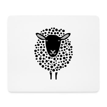 Moutons - Tapis de souris (format paysage) - blanc - Devant