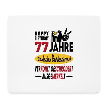 Geburtstag CDU SPD FDP Grün Politik Alter Jahre 77 - Mousepad (Querformat) - Weiß - Vorne