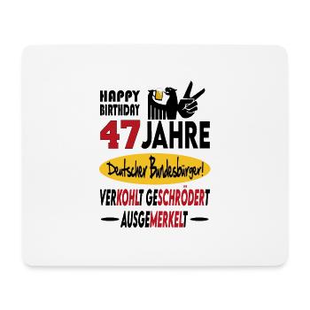 Geburtstag CDU SPD FDP Grün Politik Alter Jahre 47 - Mousepad (Querformat) - Weiß - Vorne