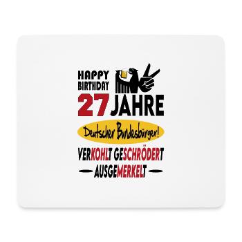 Geburtstag CDU SPD FDP Grün Politik Alter Jahre 27 - Mousepad (Querformat) - Weiß - Vorne