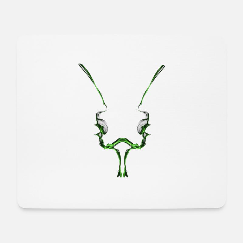 Insektenkopf - Mousepad (Querformat) - Weiß