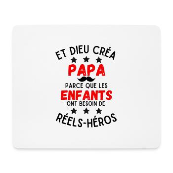 GOTT SCHUF PAPA - Mousepad (Querformat) - Weiß - Vorne