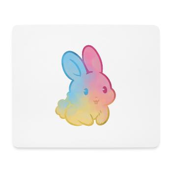 Pastell-Regenbogenhase - Mousepad (Querformat) - Weiß - Vorne