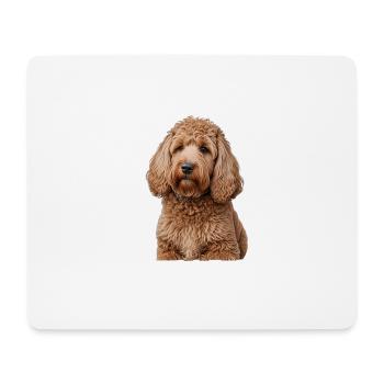 Caniche - Tapis de souris (format paysage) - blanc - Devant