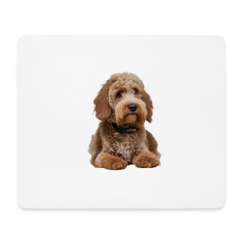 Caniche - Tapis de souris (format paysage) - blanc - Devant