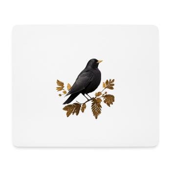 Merle - Tapis de souris (format paysage) - blanc - Devant