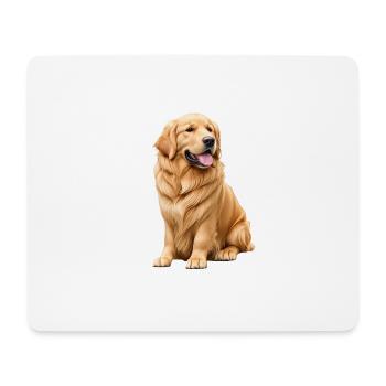 Golden retriever - Tapis de souris (format paysage) - blanc - Devant