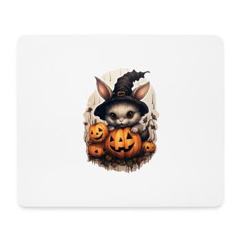 Halloween Hexerhäschen - Mousepad (Querformat) - Weiß - Vorne