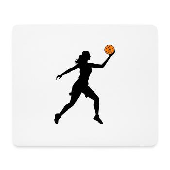Basketball Player Symbol Basketball Player Woman - Mouse Pad (horizontal) - white - Front