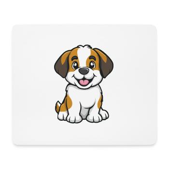 Saint Bernard Dog Comic Baby - Mouse Pad (horizontal) - white - Front