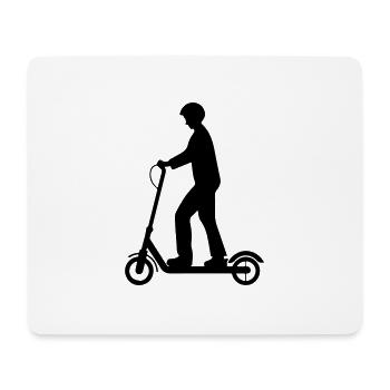 Scooter électrique - Tapis de souris (format paysage) - blanc - Devant