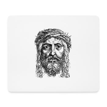 Jesus - Mousepad (Querformat) - Weiß - Vorne