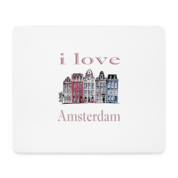 I Love Amsterdam Ich liebe Amsterdam - Mouse Pad (horizontal) - white - Front