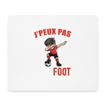 J Peux Pas J Ai Foot Football Enfant Garçon - Tapis de souris (format paysage) - blanc - Devant