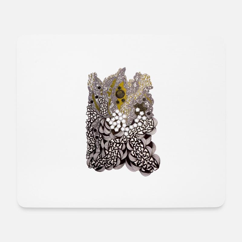 Korallenlabyrinth Ornament - Mousepad (Querformat) - Weiß