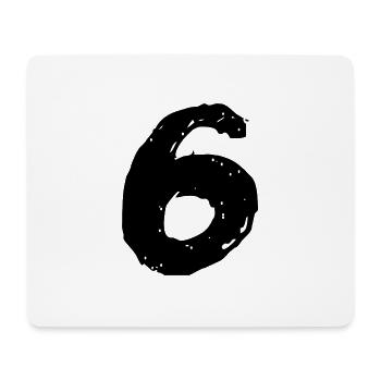 Maillot 6 numéros - Tapis de souris (format paysage) - blanc - Devant