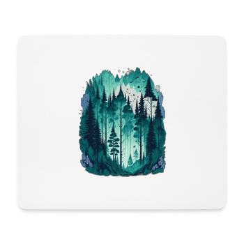 Pine forest - Mouse Pad (horizontal) - white - Front