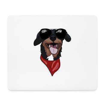 Sommer Sonne Hund - Mousepad (Querformat) - Weiß - Vorne