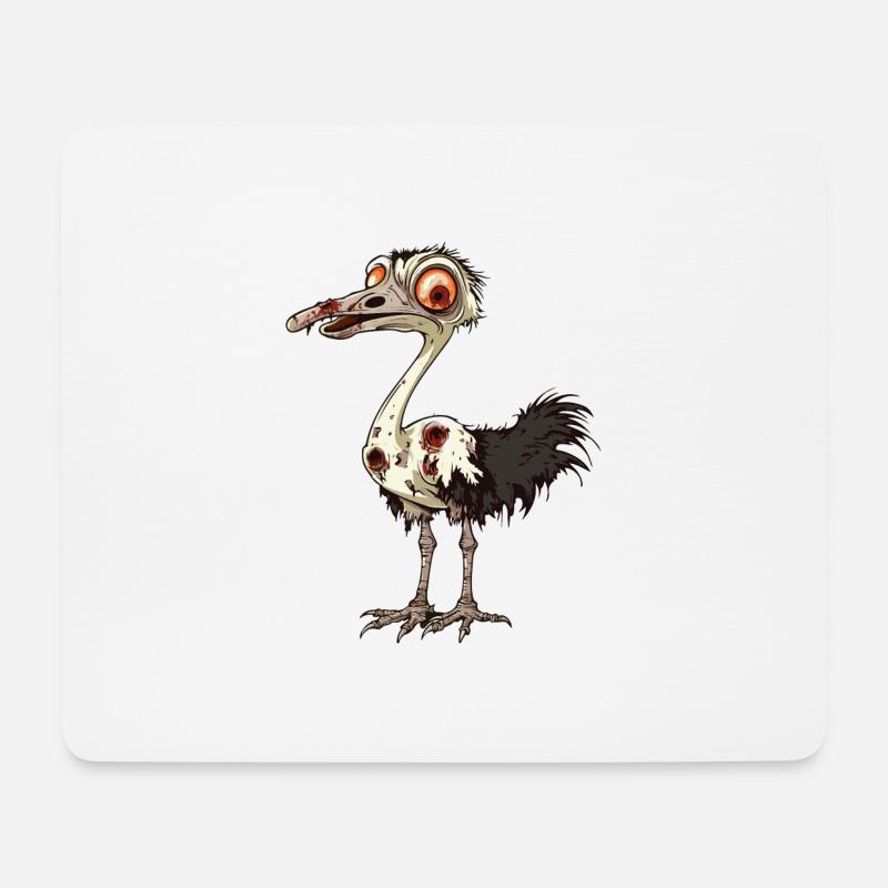 Strauß Halloween Lustig Zombie - Mousepad (Querformat) - Weiß