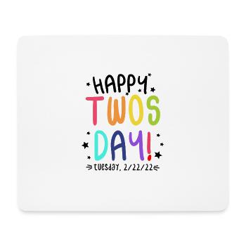 Happy Twosday 2.22.22 Mathématiciens colorés de deux jours - Tapis de souris (format paysage) - blanc - Devant
