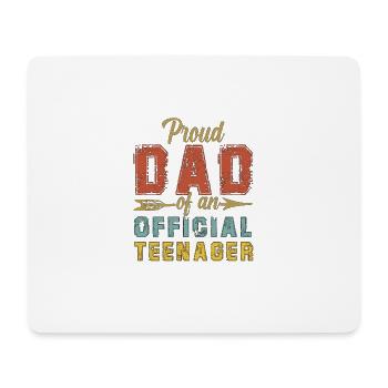 Fier papa d’un cadeau officiel pour adolescents - Tapis de souris (format paysage) - blanc - Devant