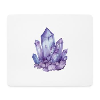 Lila Kristall Gruppe - Mousepad (Querformat) - Weiß - Vorne