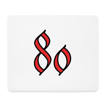 80. 80 YEARS. 80th ANNIVERSARY. 80 YEARS ANNIVERSARY. - Mouse Pad (horizontal) - white - Front