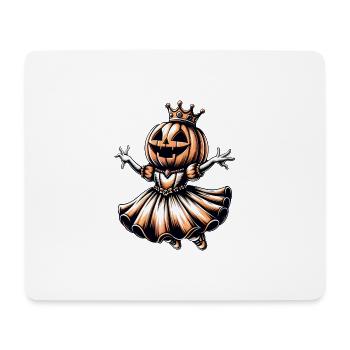 Princesse citrouille d’Halloween avec couronne - Tapis de souris (format paysage) - blanc - Devant