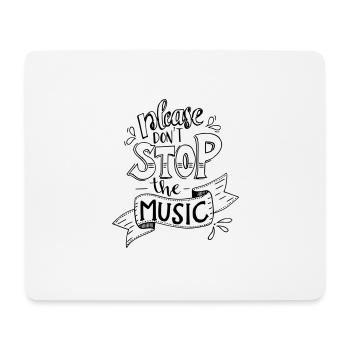 s'il vous plaît ne pas arrêter la musique - Tapis de souris (format paysage) - blanc - Devant