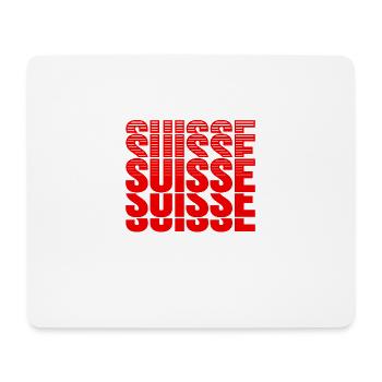 Schweiz Schweizer Fahne Fanshirt Suisse Geschenk - Mousepad (Querformat) - Weiß - Vorne