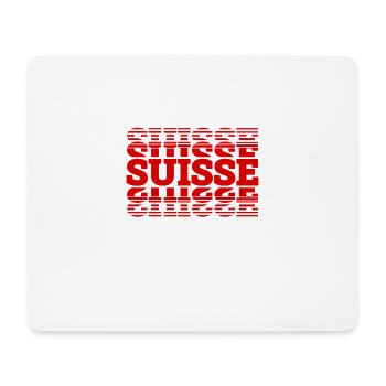 Schweiz Schweizer Fahne Fanshirt Suisse Geschenk - Mousepad (Querformat) - Weiß - Vorne