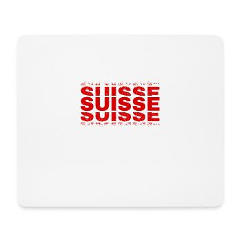 Schweiz Schweizer Fahne Fanshirt Suisse Geschenk - Mousepad (Querformat) - Weiß - Vorne