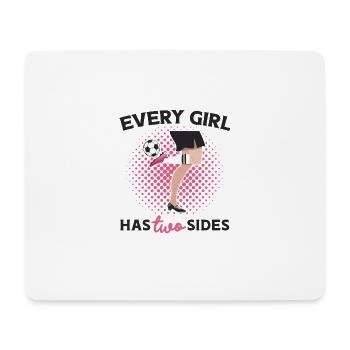 Fussballerin Fussballspielerin Frauenfussball - Mousepad (Querformat) - Weiß - Vorne