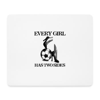 Fussballerin Fussballspielerin Frauenfussball - Mousepad (Querformat) - Weiß - Vorne