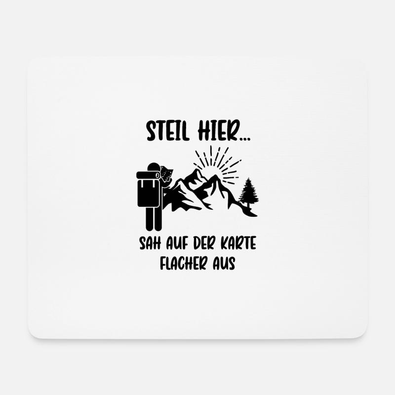 Wandern Wanderung Wandersprüche Bergsteigen - Mousepad (Querformat) - Weiß