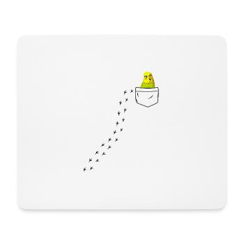 Sac de poitrine en perruche Motif Welli Cadeau - Tapis de souris (format paysage) - blanc - Devant