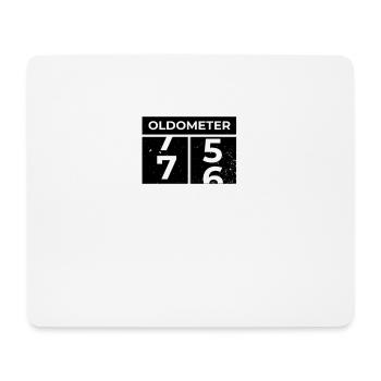 Oldomètre 76e anniversaire drôle slogan tournant 76 - Tapis de souris (format paysage) - blanc - Devant