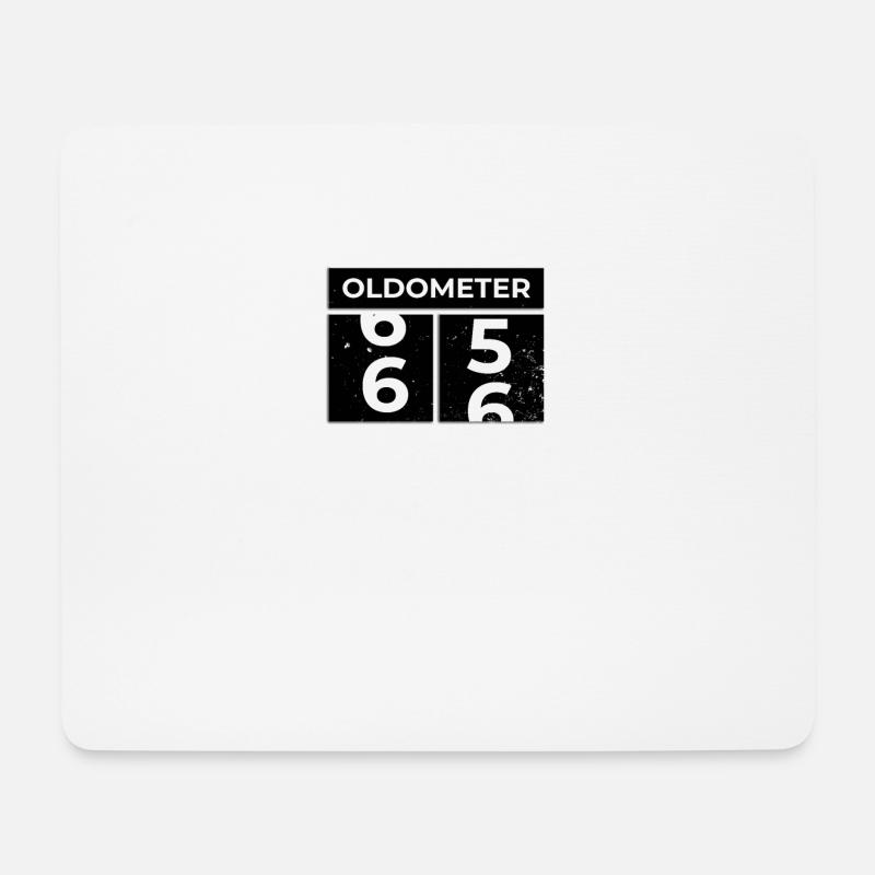 Oldometer 66. Geburtstag Lustiger Slogan zum 66. Geburtstag - Mousepad (Querformat) - Weiß