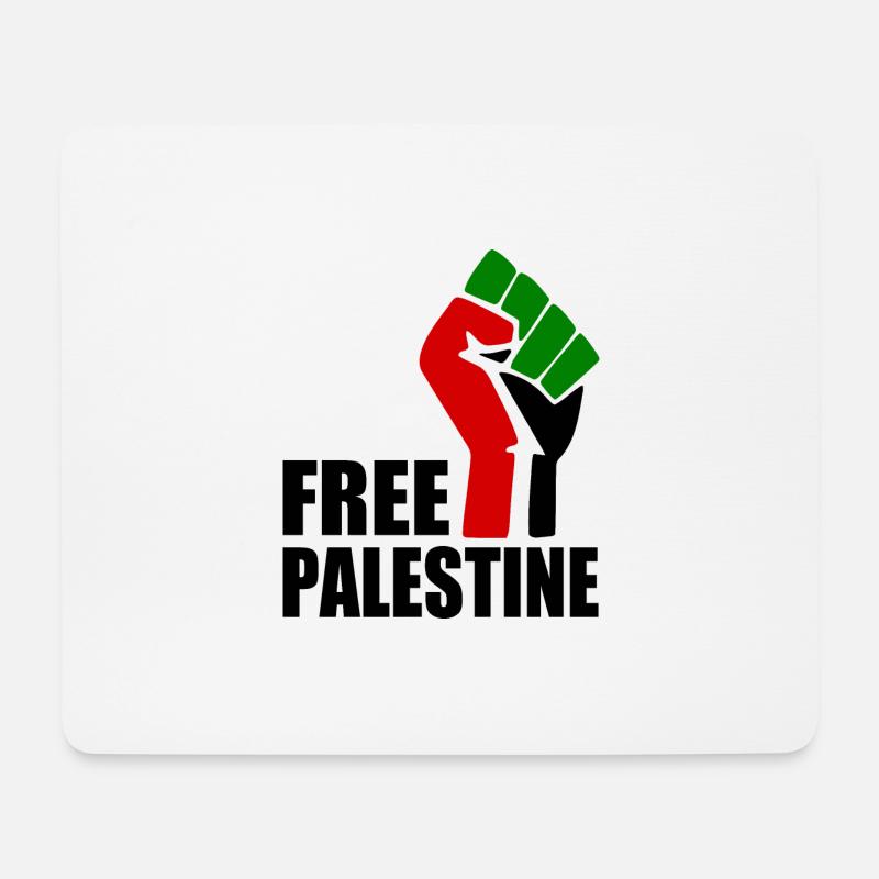 Free palestine - Mousepad (Querformat) - Weiß