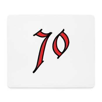 70. 70 JAHRE. 70. JAHRESTAG. 70-JÄHRIGES JUBILÄUM. - Mousepad (Querformat) - Weiß - Vorne