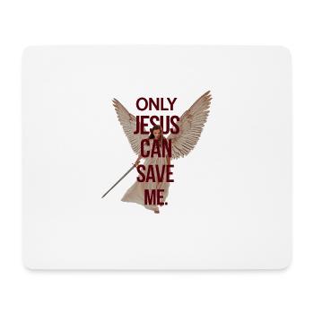 Only Jesus can save me christliches Design - Mousepad (Querformat) - Weiß - Vorne