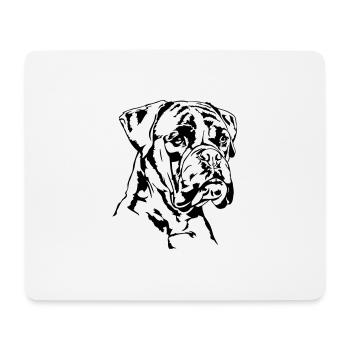 BOXER Portrait Wilsigns - Mousepad (Querformat) - Weiß - Vorne