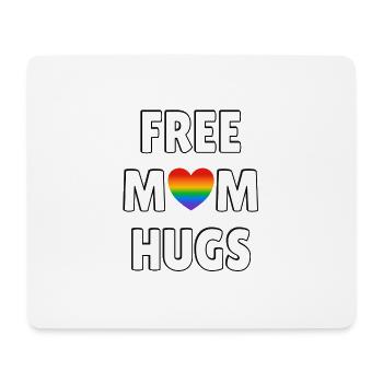 Kostenlose Mutter umarmt LGBTQ-Stolz Regenbogenherz - Mousepad (Querformat) - Weiß - Vorne