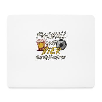 Fußball und Bier | Spruch Geschenkidee Lustig Fan - Mousepad (Querformat) - Weiß - Vorne